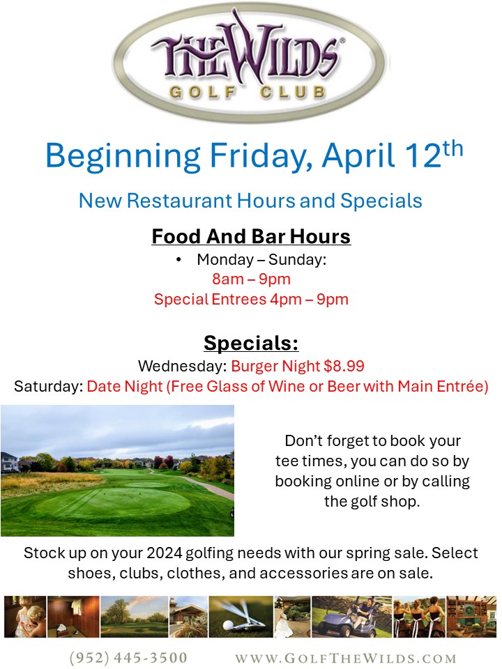 Food and Bar Hours